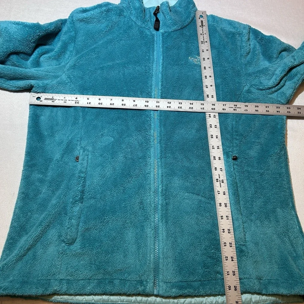 The North Face Girls Green Osito Fleece Hiking Outdoor Jacket Full Zip XL - Picture 4 of 10